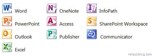 ms office 2010 download applications list