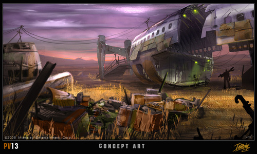 Fallout MMO Concept Art Graveyard