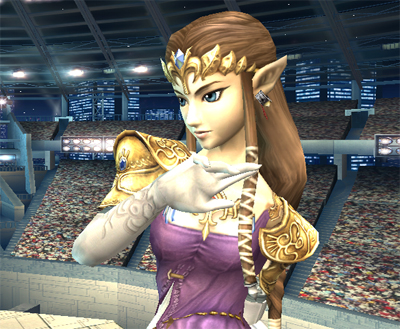 Princess Zelda Hablando de princesas, no podiamos olvidarnos de la princesa más busca problemas. Esta chica ha sido raptado más veces que Bowser a Peach. Claro que no me extraña con esa carita.
