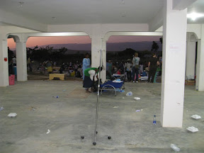 One of the sadder things to see was the fear these earthquake survivors felt when a aftershock shook the hospital. They all evacuated the hospital, dragging beds and cots. It was chaos and a glimpse into what they experienced in the first earthquake.