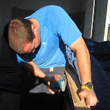 Chris sanding
