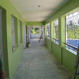 The hallway is green.