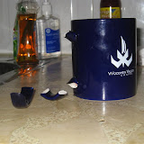 This was the culprit and our one mug. We got it from Uncle Dave &amp; Aunt Sharon's church.
