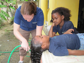 Lauren treated these sisters for lice.