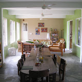 The dining and living rooms.