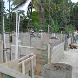 Bottom half of the walls are taking shape.