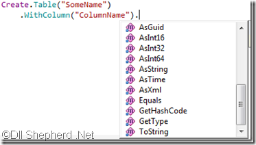 FluentMigrator-framework-column-without-schema