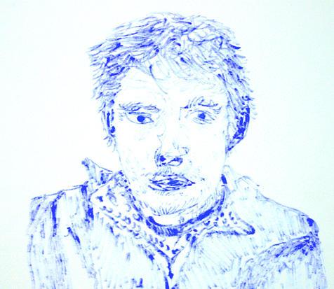self portrait as a rebel (2003 ~ 21 x 30 cm ~ marker, alcohol on paper)
