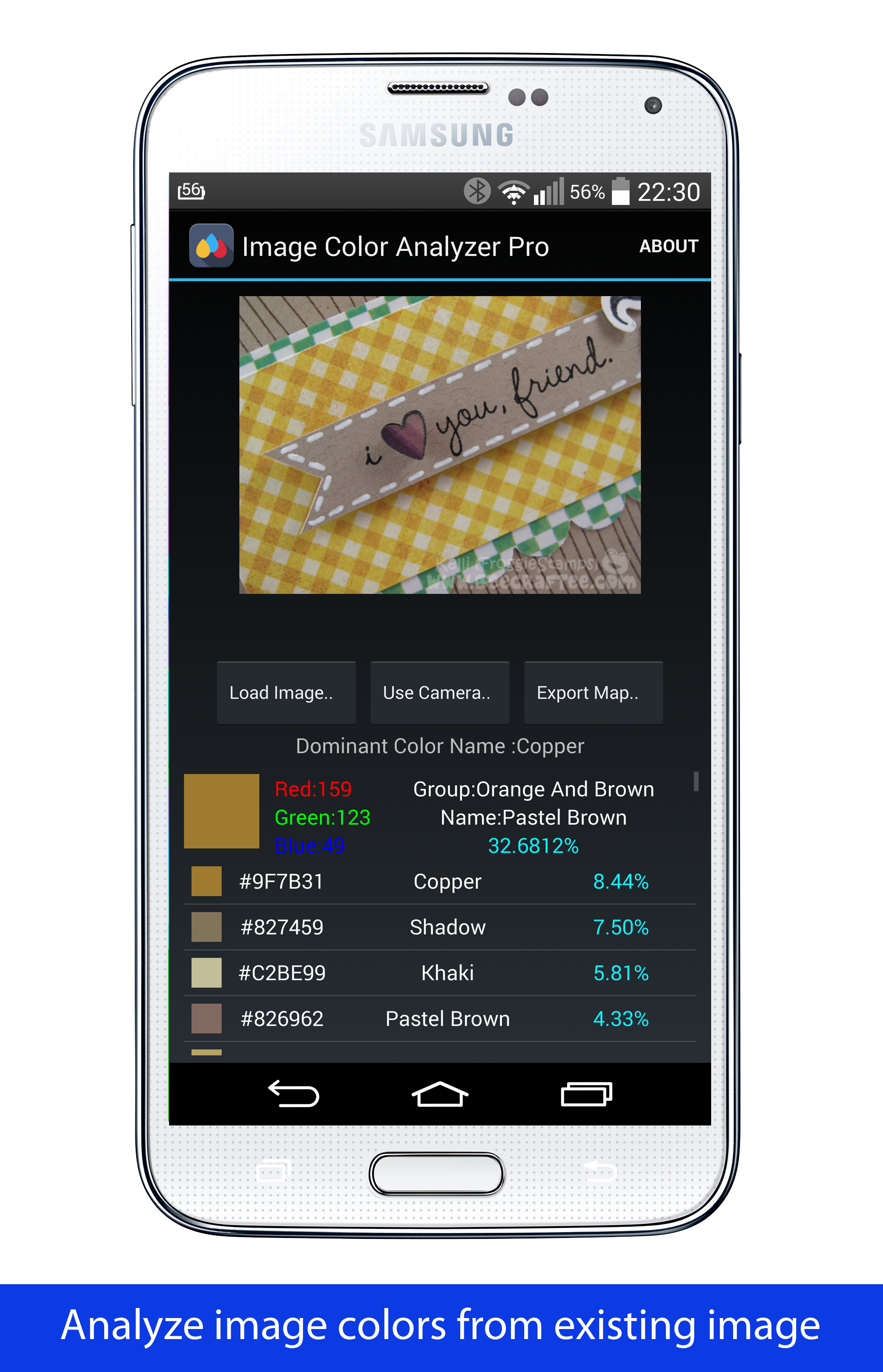 Android application Image Color Analyzer Pro screenshort