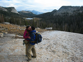 Danielle and Tad hiking back to basecamp