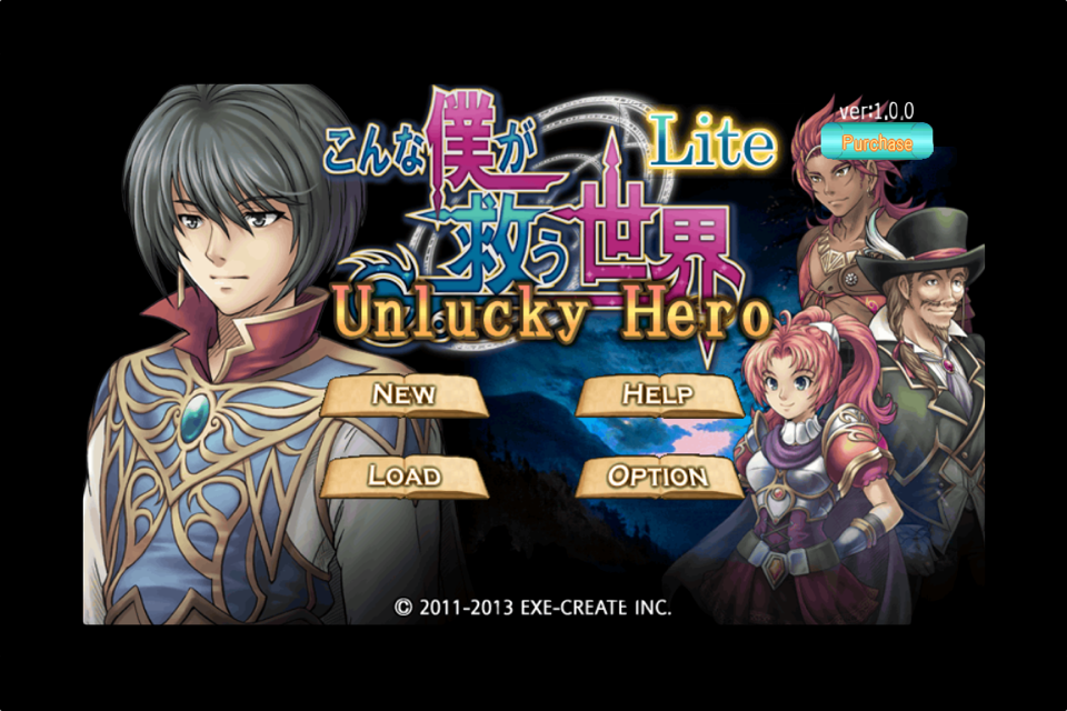 Android application JRPG Unlucky Hero in English screenshort