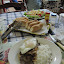 Dinner at the hospedaje. Steak with onions, rice, an egg plus salad and bread. Approx $4.