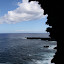 Looking out to sea from the lava tube