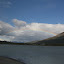 A rainbow over Lago Grey.  Made possible by the mist being kicked up by the ferocious winds.