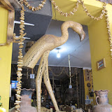 Awesomely bad decorations at a just plain bad tourist restaurant in Tupiza.  Yup, that is a flamingo made of cactus wood.