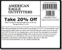 American Eagle 20% OFF Coupon