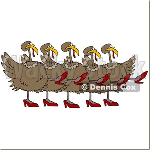 female turkey chorus line