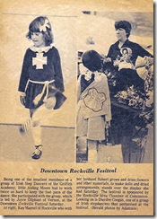Kay Mannel - with crafts - newspaper photo