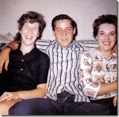 Kay Mannel with brother Charles and sister Ellie