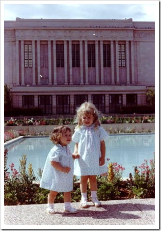 1980_0Michelle_and_Becky_in_front_of_Mesa_Temple