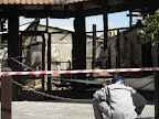 Blick ins Innere des Brauhaus Swakopmund das letzte Nacht ausbrannte. Dies ist der beweis, es stimmt.