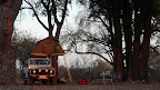 Sonnenaufgang bei Xakanaxa im Moremi Park, in der Nacht war ein Elefant im Lager Sonnenaufgang bei Xakanaxa im Moremi Park, in der Nacht war ein Elefant im Lager