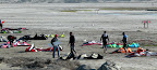 Scene am Strand, rechts im Bild ist das Display wo die Kitesurfer sehen können wie schnell Sie waren, hier war die # 23 mit 46,1 Knoten unterwegs. Scene am Strand, rechts im Bild ist das Display wo die Kitesurfer sehen können wie schnell Sie waren, hier war die # 23 mit 46,1 Knoten unterwegs.