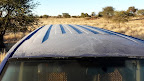 The next morning it was -3° C, very cold when camping. Ice crysals on the roof of the car and other places.