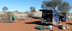 Taking the tents down and getting ready to pack the car.