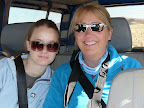 in the car.