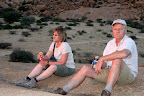 Last light at Spizkoppe, enjoying a sundowner.