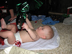 Joel loved the wrapping paper.