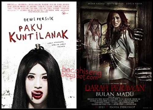 film paku kuntilanak dan film darah perawan bulan madu poster