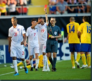 Fotboll, U21 EM, Semifinal, England - Sverige