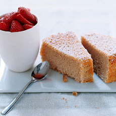 Wine Cake with Macerated Strawberries