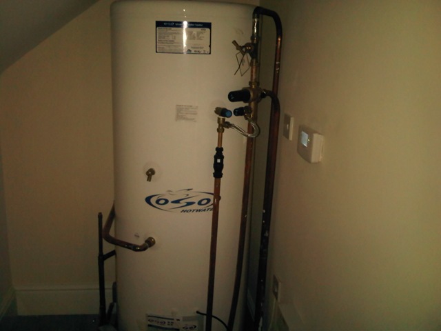 [Unvented Cylinder at Goodby Road delivers hot water at mains pressure.[2].jpg]