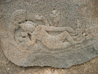 Vishnu relaxing, Hampi