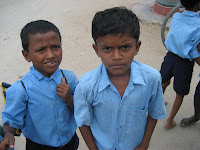 Village kids ("Picture sir, picture please"), Hampi