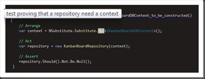 test proving that a repository need a context