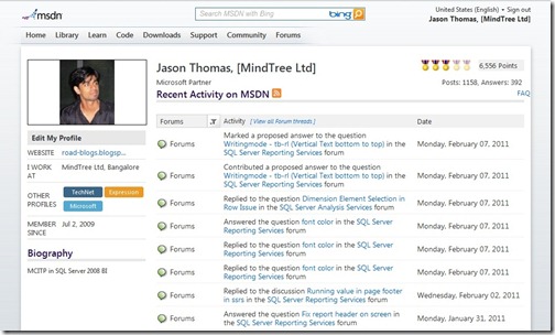 MSDN Profile