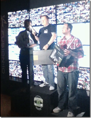 Neil Hambly and the winners with their prizes