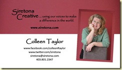 Siretona business card - creativity - colour landscape