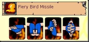 Fiery birdmissile