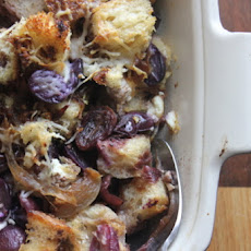 Layered Grapes and Bread with Chèvre and Balsamic