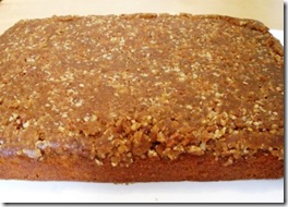 pecan praline cake inverted