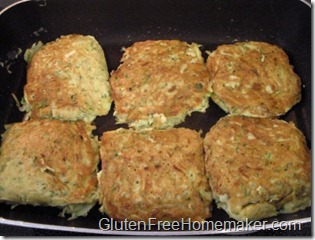 zucchini cakes cooked