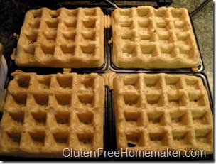 multigrain waffles in iron