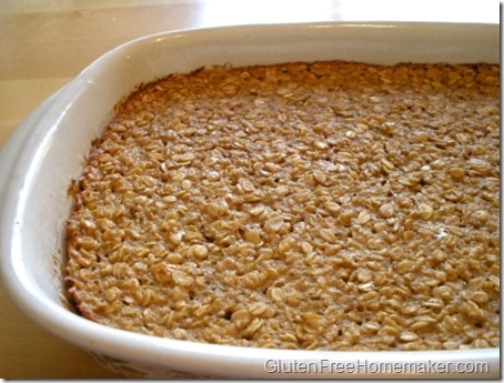 baked oatmeal - in dish