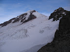 Coleman-Deming route up Mt Baker. You can just barely see our tent next to the rocks in the lower right.