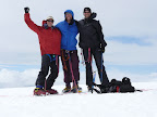 Josh, Arlo and Jorma on the summit of Mt Baker.